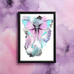 Pink Moth Print