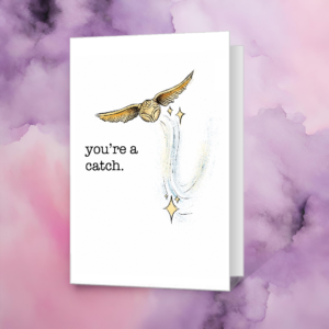 "Catch" Harry Potter inspired Valentines Day Card