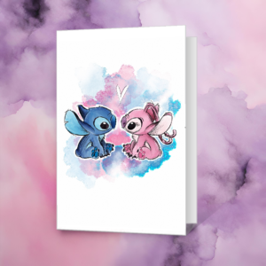 Stitch & Angel Valentines Day Card