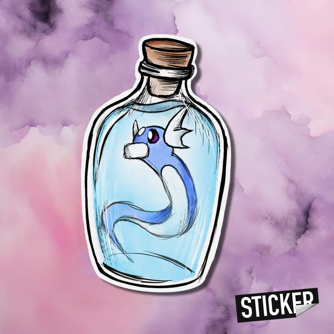 Dratini (in a Bottle) Sticker