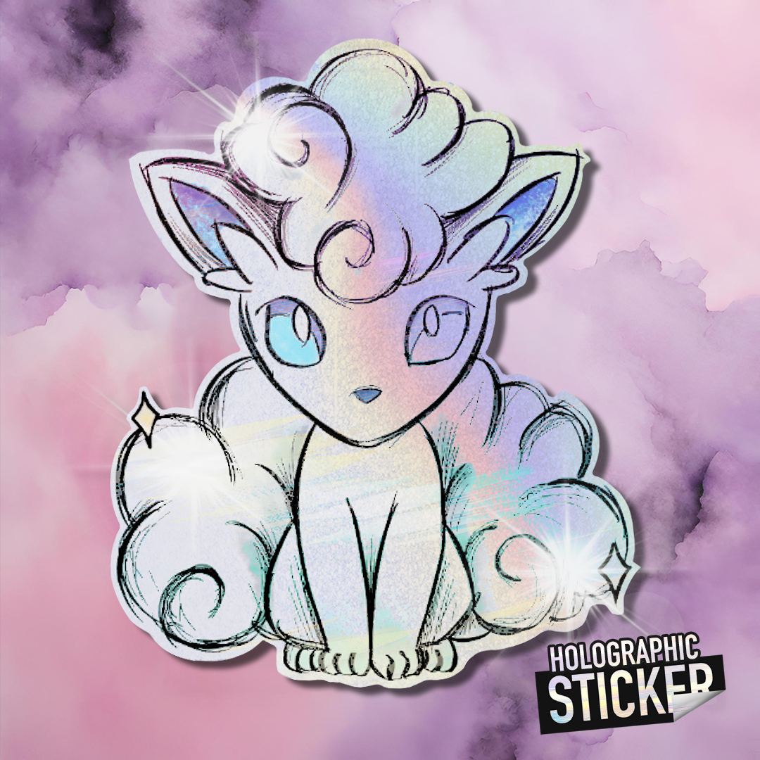 Alolan Vulpix Sticker (Holographic)