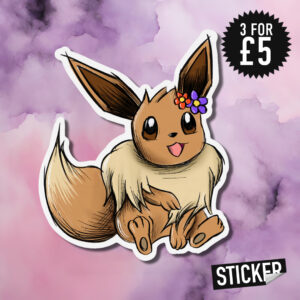 Eevee with Flowers Sticker